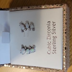 Nanette Lepire Cubic Zirconia and Sterling Silver Earrings